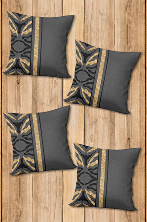 Dijital Baskılı Yumuşak Dokulu 4’lü Kırlent Kılıfı Takımı (43x43 cm) KRL0029