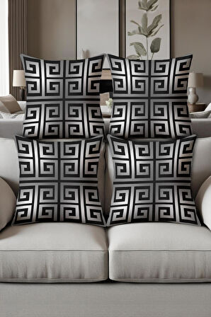 Dijital Baskılı Yumuşak Dokulu 4’lü Kırlent Kılıfı Takımı (43x43 cm) KRL0030