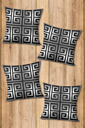 Dijital Baskılı Yumuşak Dokulu 4’lü Kırlent Kılıfı Takımı (43x43 cm) KRL0030