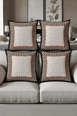 Dijital Baskılı Yumuşak Dokulu 4’lü Kırlent Kılıfı Takımı (43x43 cm) KRL0035