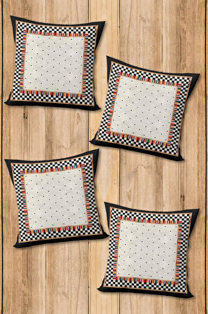 Dijital Baskılı Yumuşak Dokulu 4’lü Kırlent Kılıfı Takımı (43x43 cm) KRL0035
