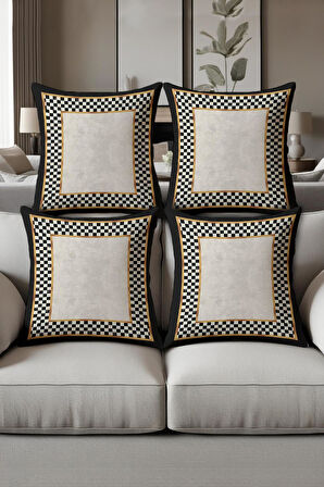 Dijital Baskılı Yumuşak Dokulu 4’lü Kırlent Kılıfı Takımı (43x43 cm) KRL0036