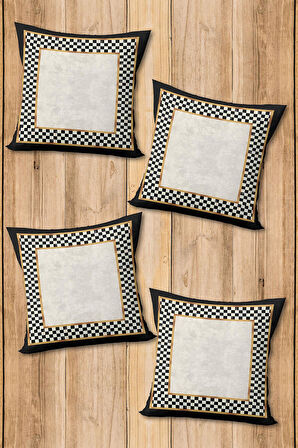 Dijital Baskılı Yumuşak Dokulu 4’lü Kırlent Kılıfı Takımı (43x43 cm) KRL0036