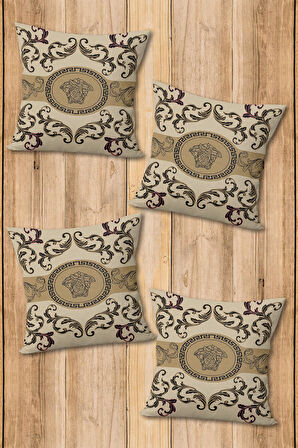 Dijital Baskılı Yumuşak Dokulu 4’lü Kırlent Kılıfı Takımı (43x43 cm) KRL0039