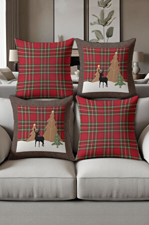 Dijital Baskılı Yumuşak Dokulu 4’lü Kırlent Kılıfı Takımı (43x43 cm) KRL0044