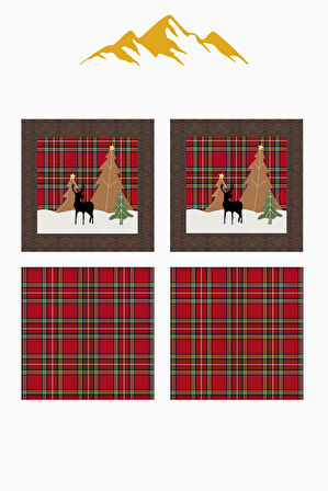 Dijital Baskılı Yumuşak Dokulu 4’lü Kırlent Kılıfı Takımı (43x43 cm) KRL0044