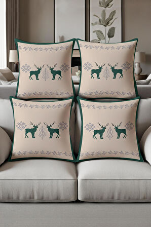 Dijital Baskılı Yumuşak Dokulu 4’lü Kırlent Kılıfı Takımı (43x43 cm) KRL0046