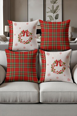 Dijital Baskılı Yumuşak Dokulu 4’lü Kırlent Kılıfı Takımı (43x43 cm) KRL0054