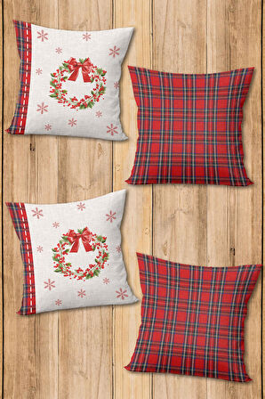 Dijital Baskılı Yumuşak Dokulu 4’lü Kırlent Kılıfı Takımı (43x43 cm) KRL0054