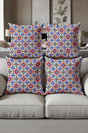 Dijital Baskılı Yumuşak Dokulu 4’lü Kırlent Kılıfı Takımı (43x43 cm) KRL0066