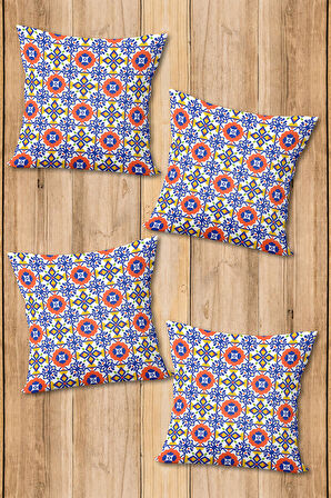 Dijital Baskılı Yumuşak Dokulu 4’lü Kırlent Kılıfı Takımı (43x43 cm) KRL0066