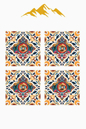 Dijital Baskılı Yumuşak Dokulu 4’lü Kırlent Kılıfı Takımı (43x43 cm) KRL0070