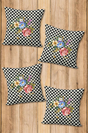 Dijital Baskılı Yumuşak Dokulu 4’lü Kırlent Kılıfı Takımı (43x43 cm) KRL0073