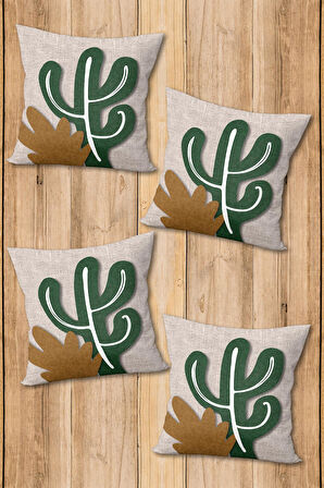 Dijital Baskılı Yumuşak Dokulu 4’lü Kırlent Kılıfı Takımı (43x43 cm) KRL0074