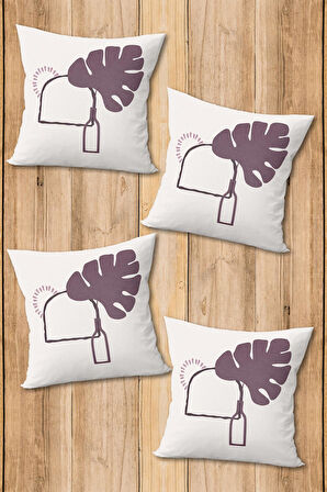 Dijital Baskılı Yumuşak Dokulu 4’lü Kırlent Kılıfı Takımı (43x43 cm) KRL0078