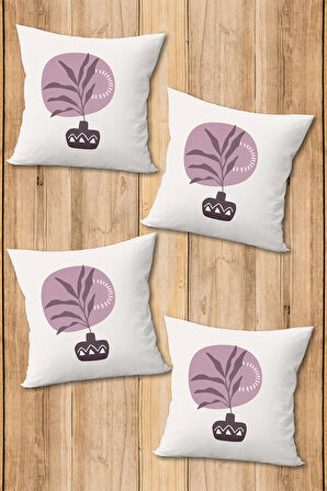 Dijital Baskılı Yumuşak Dokulu 4’lü Kırlent Kılıfı Takımı (43x43 cm) KRL0080