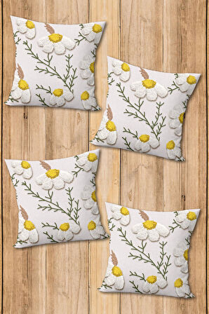 Dijital Baskılı Yumuşak Dokulu 4’lü Kırlent Kılıfı Takımı (43x43 cm) KRL0081