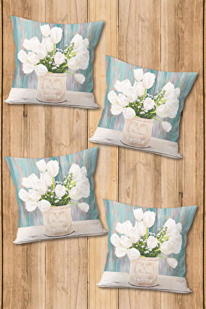 Dijital Baskılı Yumuşak Dokulu 4’lü Kırlent Kılıfı Takımı (43x43 cm) KRL0083