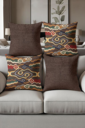 Dijital Baskılı Yumuşak Dokulu 4’lü Kırlent Kılıfı Takımı (43x43 cm) KRL0085