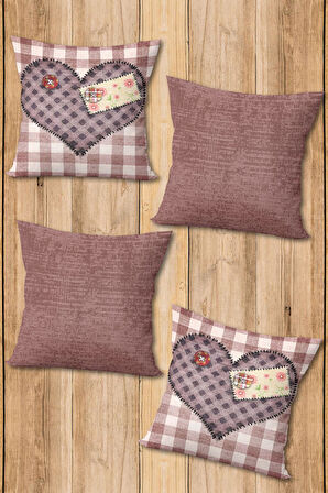 Dijital Baskılı Yumuşak Dokulu 4’lü Kırlent Kılıfı Takımı (43x43 cm) KRL0087