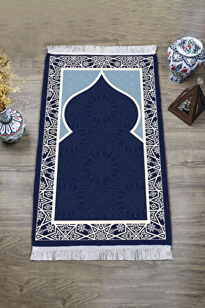 Dijital Baskı Kaymaz Tabanlı Yıkanabilir Püsküllü Seccade SCD0001