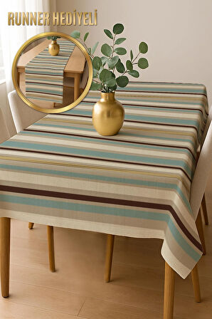 Şık Dokulu Leke Tutmaz Masa Örtüsü MSRT012
