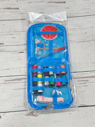İplik Dikiş Seti Çantalı Mavi