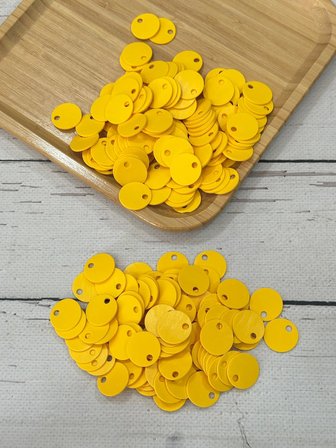 20 mm (2 cm) Suni Deri Pul Çanta, Supla, Patik Hobi Pulu 25 gr 11 Sarı