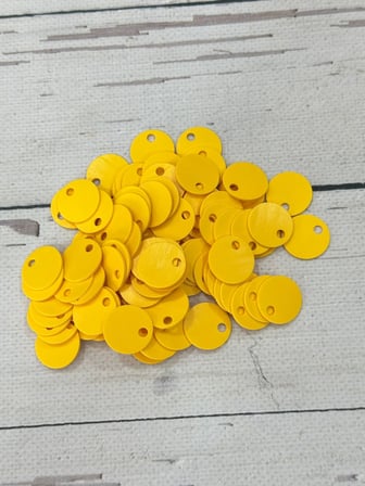 20 mm (2 cm) Suni Deri Pul Çanta, Supla, Patik Hobi Pulu 25 gr 11 Sarı