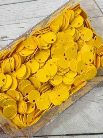 20 mm (2 cm) Suni Deri Pul Çanta, Supla, Patik Hobi Pulu 25 gr 11 Sarı