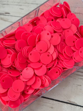 20 mm (2 cm) Suni Deri Pul Çanta, Supla, Patik Hobi Pulu 25 gr 14 Canlı Pembe
