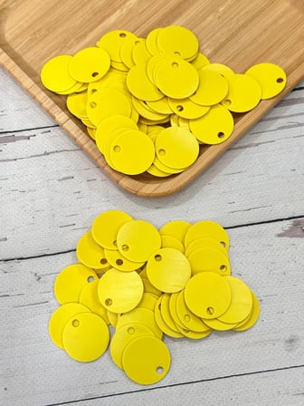 30 mm (3 cm) Deri Pul Çanta, Supla Pulu 25 gr 1 Sarı