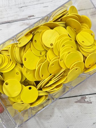 30 mm (3 cm) Deri Pul Çanta, Supla Pulu 25 gr 1 Sarı