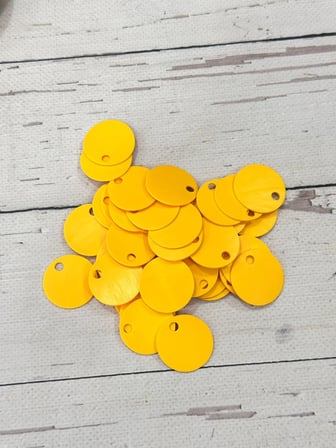 30 mm (3 cm) Deri Pul Çanta, Supla Pulu 25 gr 2 Koyu Sarı