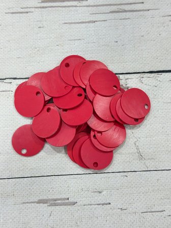 30 mm (3 cm) Deri Pul Çanta, Supla Pulu 25 gr 4 Kırmızı