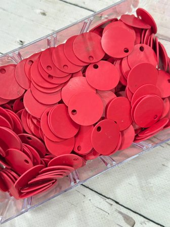 30 mm (3 cm) Deri Pul Çanta, Supla Pulu 25 gr 4 Kırmızı