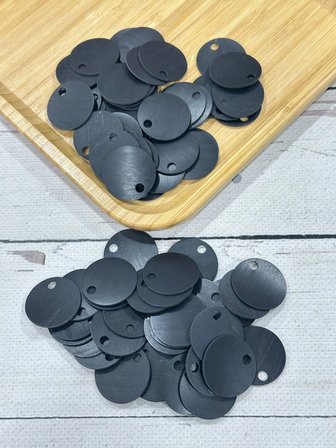 30 mm (3 cm) Deri Pul Çanta, Supla Pulu 25 gr 9 Siyah