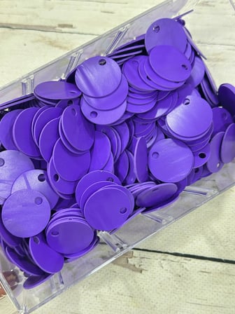 30 mm (3 cm) Deri Pul Çanta, Supla Pulu 25 gr 10 Mor