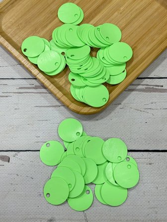 30 mm (3 cm) Deri Pul Çanta, Supla Pulu 25 gr 11 Açık Yeşil