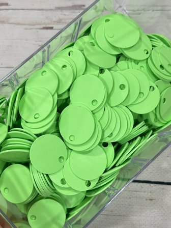 30 mm (3 cm) Deri Pul Çanta, Supla Pulu 25 gr 11 Açık Yeşil