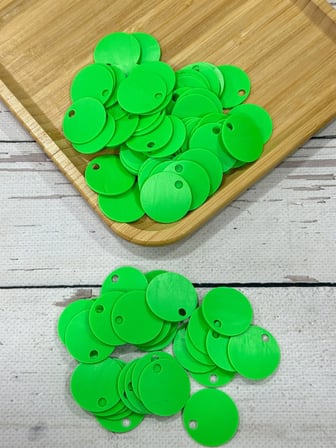 30 mm (3 cm) Deri Pul Çanta, Supla Pulu 25 gr 12 Yeşil