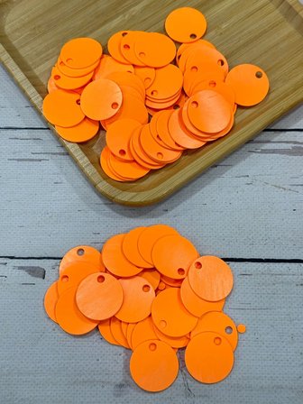 30 mm (3 cm) Deri Pul Çanta, Supla Pulu 25 gr 13 Canlı Turuncu