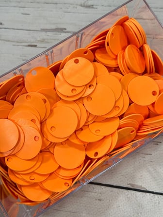 30 mm (3 cm) Deri Pul Çanta, Supla Pulu 25 gr 13 Canlı Turuncu