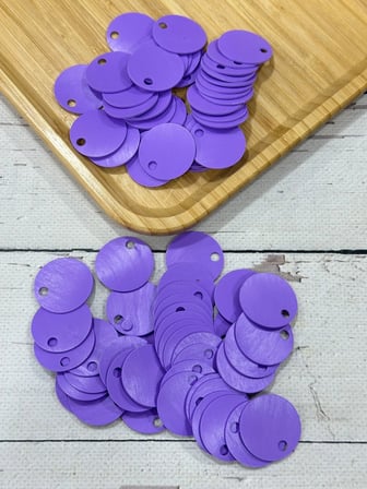 30 mm (3 cm) Deri Pul Çanta, Supla Pulu 25 gr 14 Lila