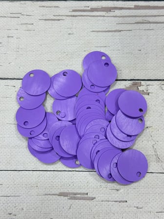 30 mm (3 cm) Deri Pul Çanta, Supla Pulu 25 gr 14 Lila