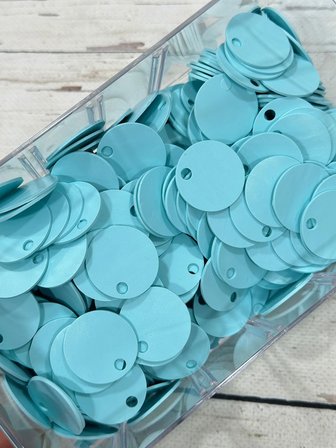 30 mm (3 cm) Deri Pul Çanta, Supla Pulu 25 gr 15 Açık Turkuaz