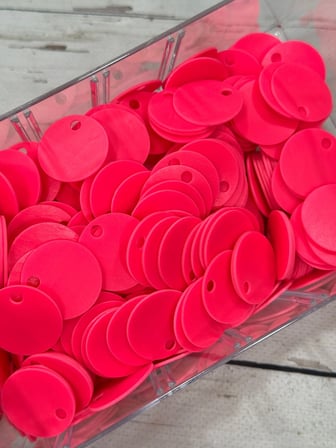 30 mm (3 cm) Deri Pul Çanta, Supla Pulu 25 gr 16 Canlı Pembe