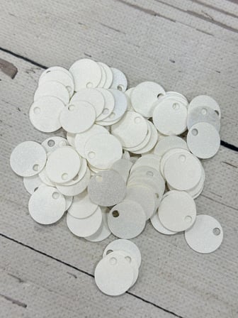 20 mm (2 cm) Simli Çanta, Supla, Patik Pulu 25 Gr 22 Simli Kırık Beyaz