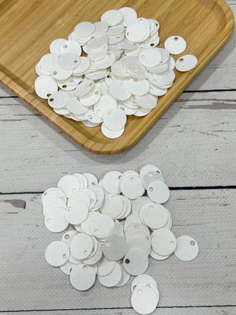 20 mm (2 cm) Simli Çanta, Supla, Patik Pulu 25 Gr 22 Simli Kırık Beyaz