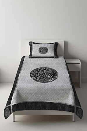 Parlak Kadife Kumaş Kapitoneli Tek Kişilik Yatak Örtüsü Seti (2 Parça) TKY0003